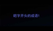 皑字开头的成语