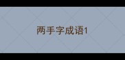 两手字成语