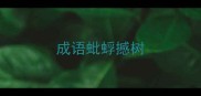成语蚍蜉撼树