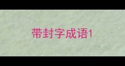 带封字成语