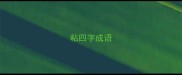 粘四字成语