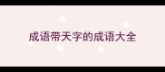 成语带天字的成语大全
