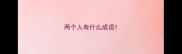 两个人有什么成语
