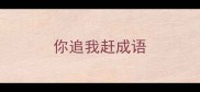 你追我赶成语