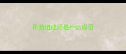 用游组成语是什么成语