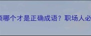 风尘仆仆vs风尘劳顿哪个才是正确成语职场人必学的成语避坑指南