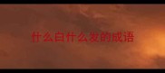 什么白什么发的成语