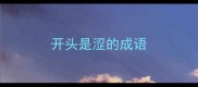 开头是涩的成语