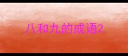 八和九的成语