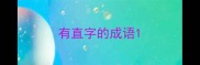 有直字的成语