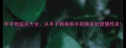 手字旁成语大全从手不释卷到手到擒来的智慧传承