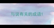 与说有关的成语