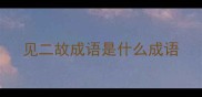 见二故成语是什么成语