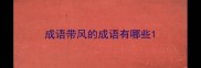 成语带风的成语有哪些