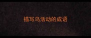 描写鸟活动的成语