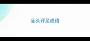 品头评足成语