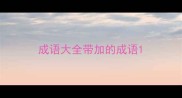 成语大全带加的成语