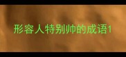 形容人特别帅的成语