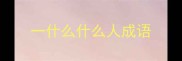 一什么什么人成语
