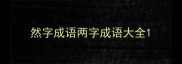 然字成语两字成语大全