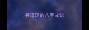 有道理的八字成语