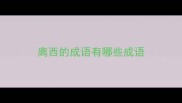 离西的成语有哪些成语
