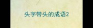 头字带头的成语