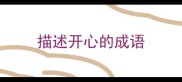 描述开心的成语