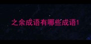之余成语有哪些成语