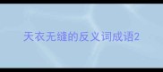 天衣无缝的反义词成语