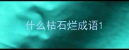 什么枯石烂成语