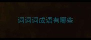 词词词成语有哪些