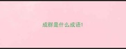 成群是什么成语