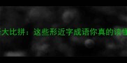 近义成语大比拼这些形近字成语你真的读懂了吗