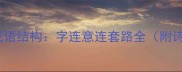 推荐20个经典成语结构字连意连套路全附诗词应用案例