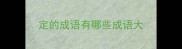 定的成语有哪些成语大