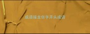 成语接龙伥字开头成语