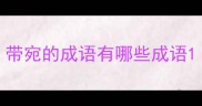 带宛的成语有哪些成语