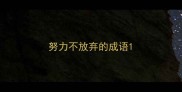 努力不放弃的成语