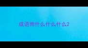 成语雨什么什么什么
