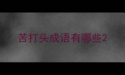 苦打头成语有哪些