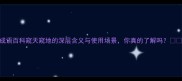成语百科窥天窥地的深层含义与使用场景你真的了解吗
