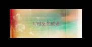 写相反的成语