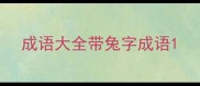 成语大全带兔字成语