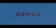 成语3什么4