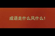 成语走什么风什么