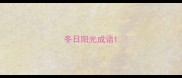 冬日阳光成语