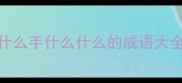 什么手什么什么的成语大全