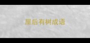 屋后有树成语
