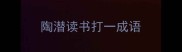 陶潜读书打一成语